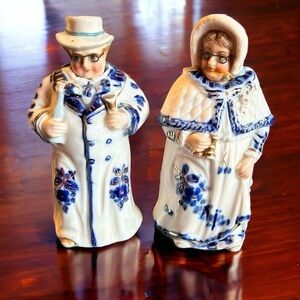 Antique German Porcelain Bisque Pair of Nodder Figurines Circa 1875